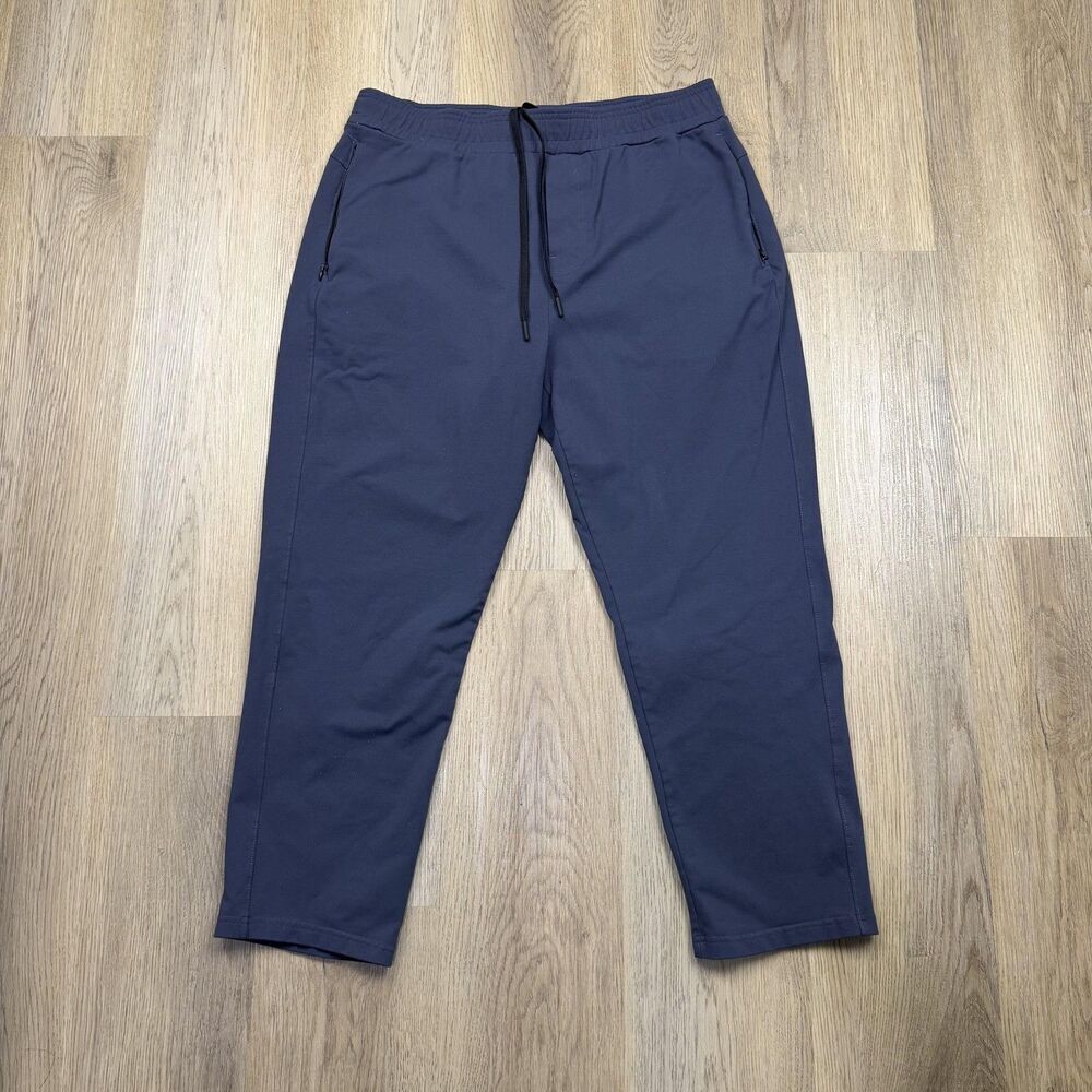 Public Rec Pants Mens 36x28 Blue Performance Stretch Track Jogger Zip Pockets
